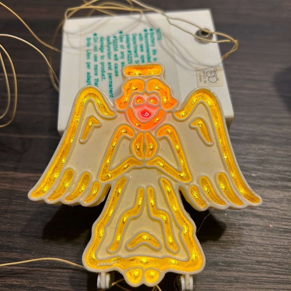 Vintage Department 56 Brite Lites Lighted Village Accessory Angel #52671 - Picture 2 of 3